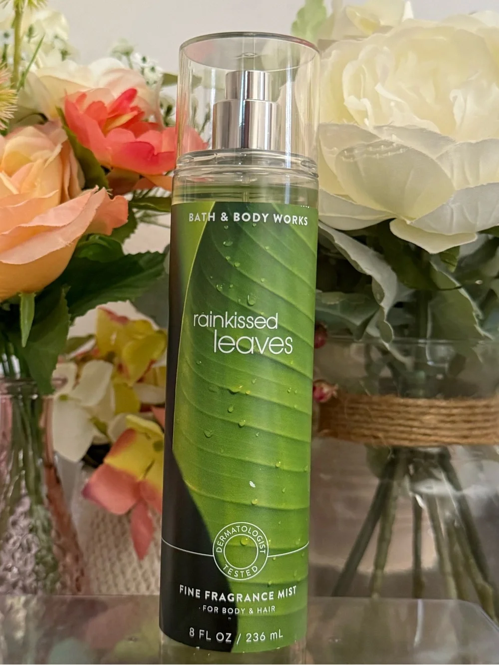 🆕🍃 BATH & BODY WORKS “RAIN KISSED LEAVES“ FINE FRAGRANCE MIST. BRAND NEW.
